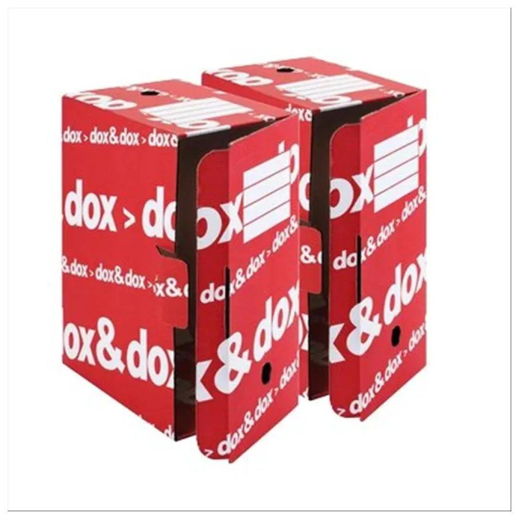 Rexel Dox CF12 – Scatole archivio A4 in cartone, rosse e bianche, confezione da 12 Rexel Dox CF12 – Scatole archivio A4 in cartone, rosse e bianche, confezione da 12