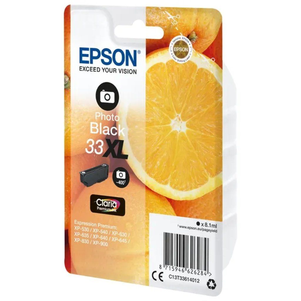 Epson Cartuccia Epson 33XL Nero Fotografico Originale – C13T33614022 Epson Cartuccia Epson 33XL Nero Fotografico Originale – C13T33614022