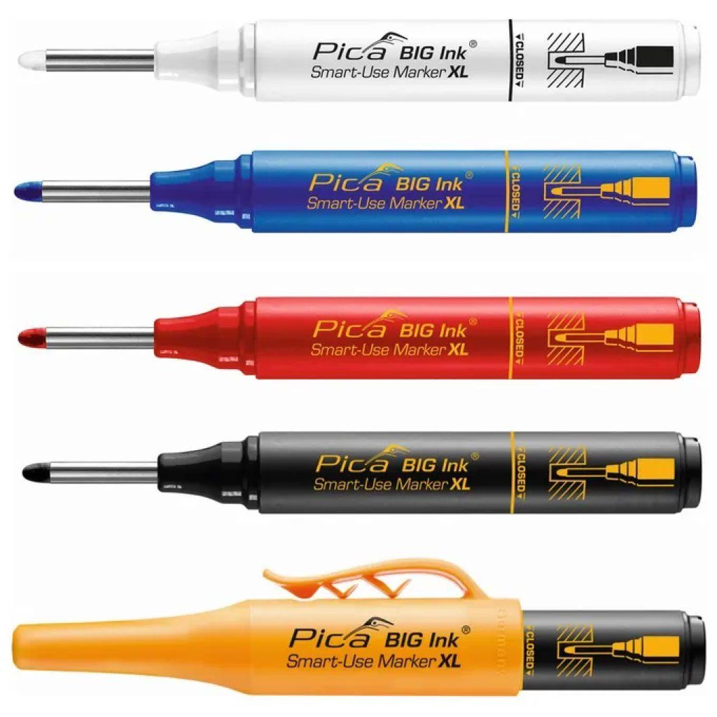 PICA MARKER Pica BIG INK Smart Use – Marcatore Permanente Nero, Punta Flessibile 2–4 mm