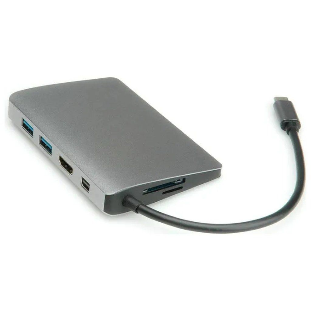 NILOX ROLINE 12.02.1021 Docking Station USB-C 4K, Grigia NILOX ROLINE 12.02.1021 Docking Station USB-C 4K, Grigia