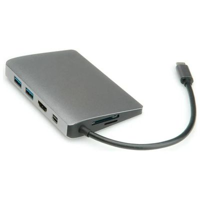 NILOX ROLINE 12.02.1021 Docking Station USB-C 4K, Grigia