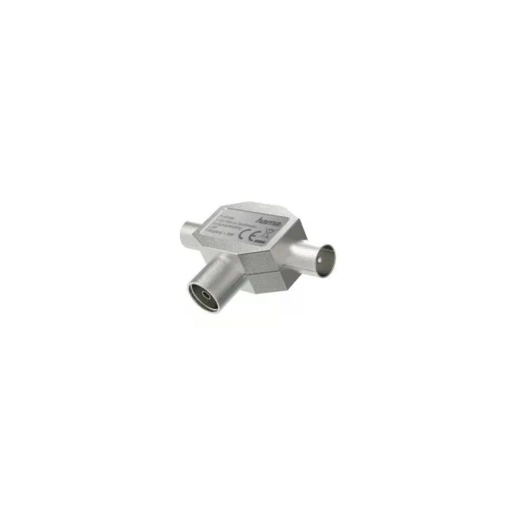 Hama Splitter antenna coassiale 1 ingresso F, 2 uscite M, metallo