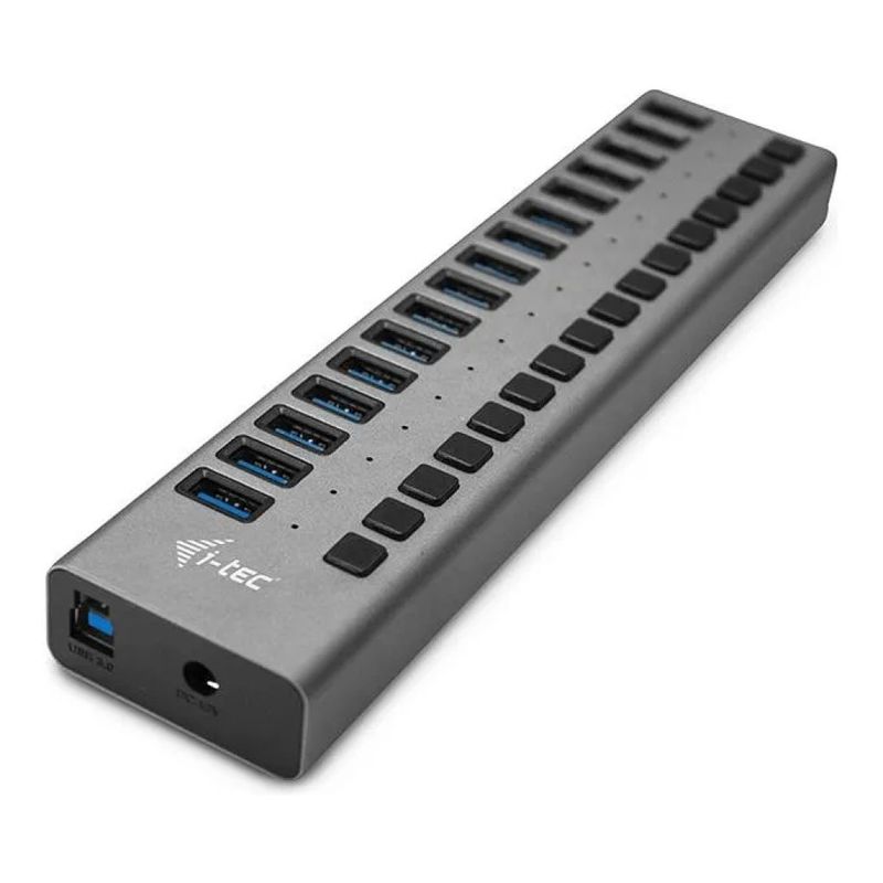 I-TEC Hub USB 3.2 Gen 1 a 16 Porte USB-A con Alimentatore da 90 W