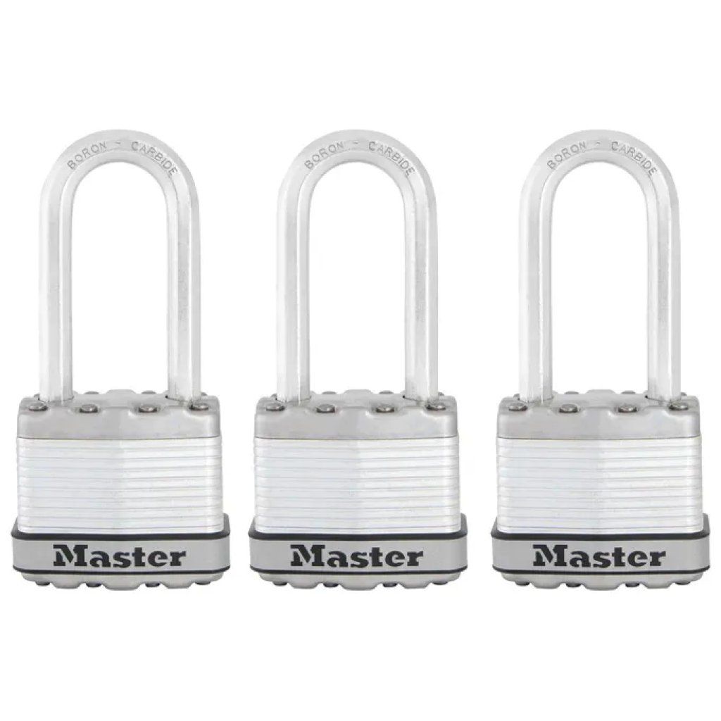 MASTERLOCK Master Lock Excell M1EURTRILH – Set da 3 lucchetti a chiave identica, 45 mm