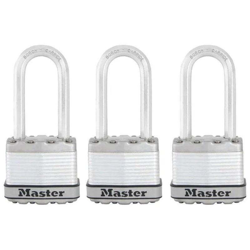 MASTERLOCK Master Lock Excell M1EURTRILH – Set da 3 lucchetti a chiave identica, 45 mm