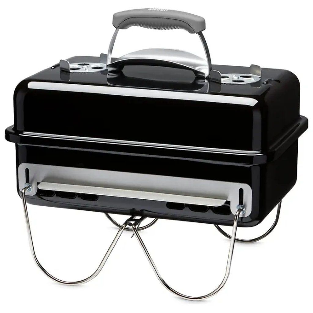 Weber Go-Anywhere barbecue a carbone portatile nero, griglia 42 × 26 cm