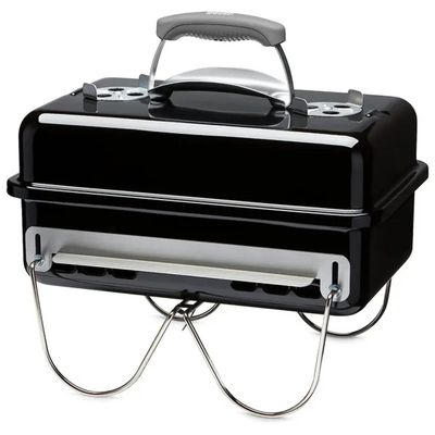 Weber Go-Anywhere barbecue a carbone portatile nero, griglia 42 × 26 cm