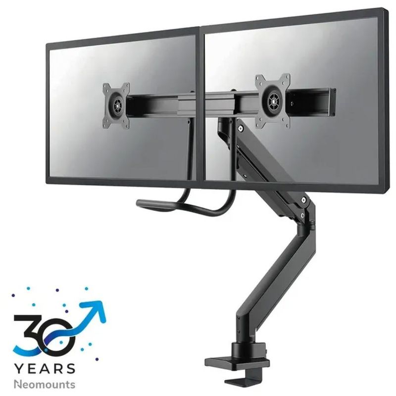 NEWSTAR Neomounts NM-D775DXBLACK – Supporto da scrivania per 2 monitor fino a 32”, nero