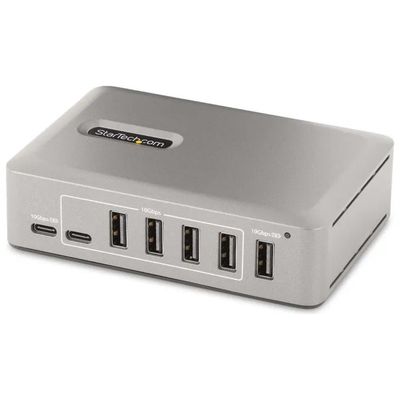StarTech.com Hub USB-C a 10 porte 10 Gbps con alimentatore da 65 W StarTech.com Hub USB-C a 10 porte 10 Gbps con alimentatore da 65 W