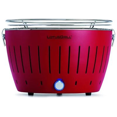 LotusGrill G34 U RD Barbecue Portatile a Carbone Rosso, Senza Fumo