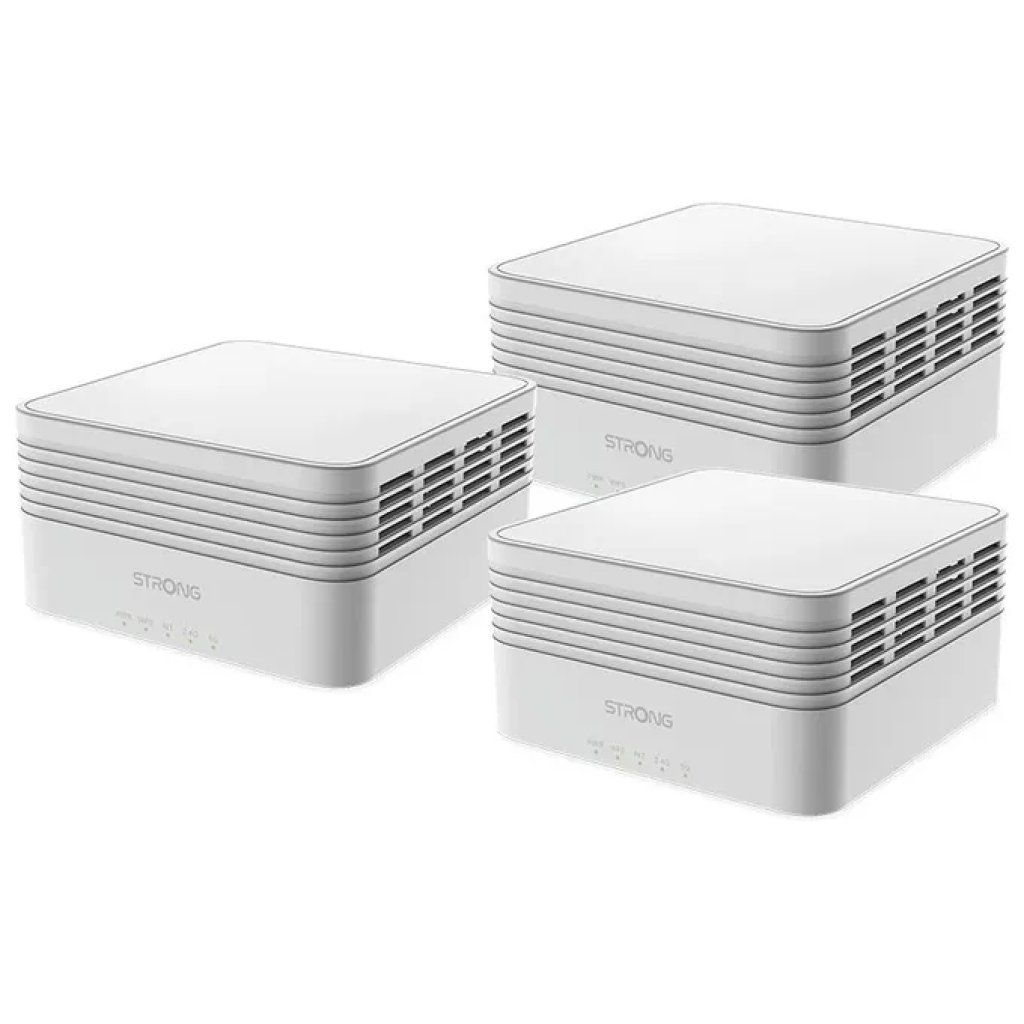 Strong Atria MESHTRIAX3000 Sistema Wi-Fi Mesh 6 AX3000, 3 unità, copertura 525 m²