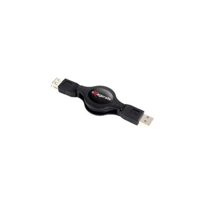 Hamlet XRCU2 Cavo USB Retrattile con 4 Adattatori, 1,2 m, Nero