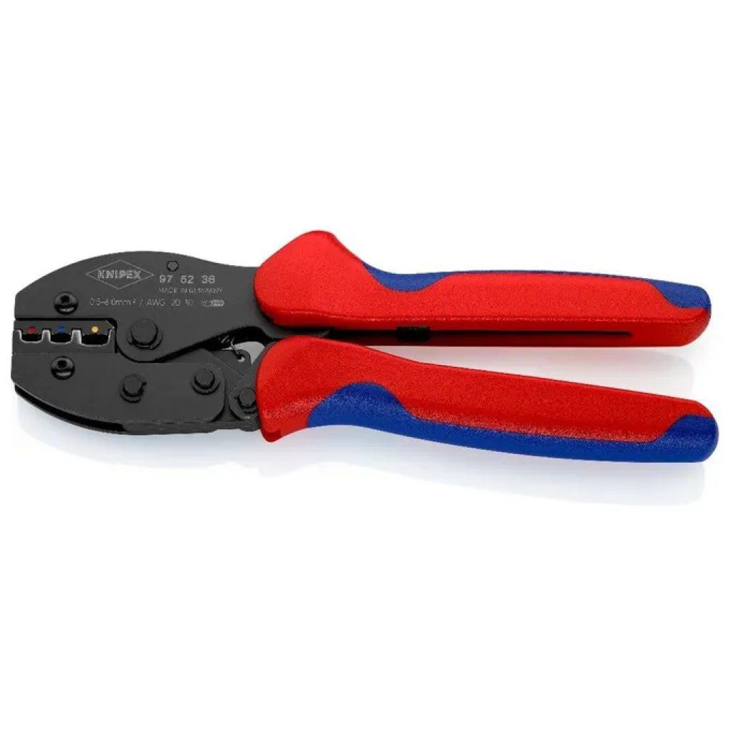 KNIPEX PreciForce 97 52 36 Pinza Crimpatrice per Terminali Isolati 0,5–6 mm²