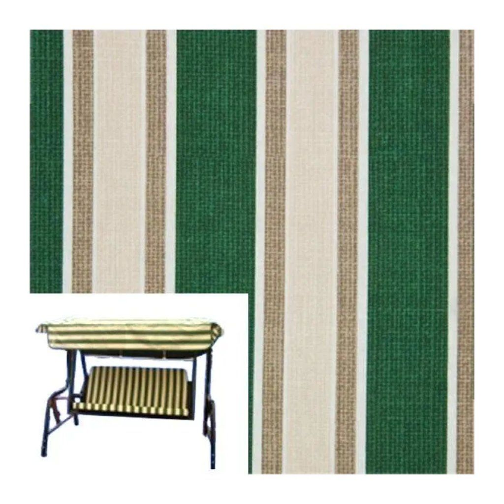 FLORALCASA Xtra M57316 – Set cuscini per dondolo 2 posti verde, sfoderabile, con telo da 180 cm