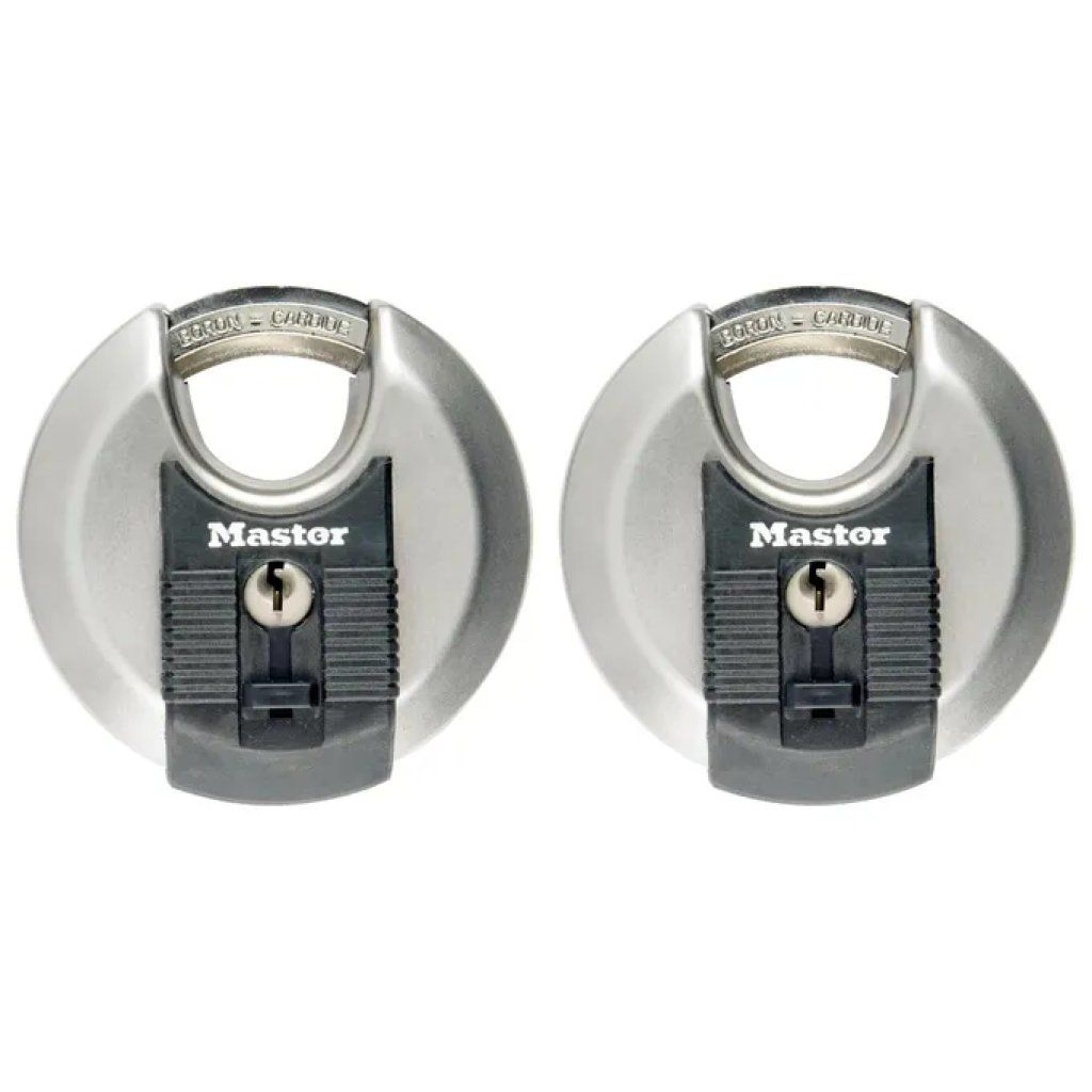 Master Lock M40EURT Lucchetto Discus in Acciaio Inox, 70 mm, Confezione da 2 Master Lock M40EURT Lucchetto Discus in Acciaio Inox, 70 mm, Confezione da 2