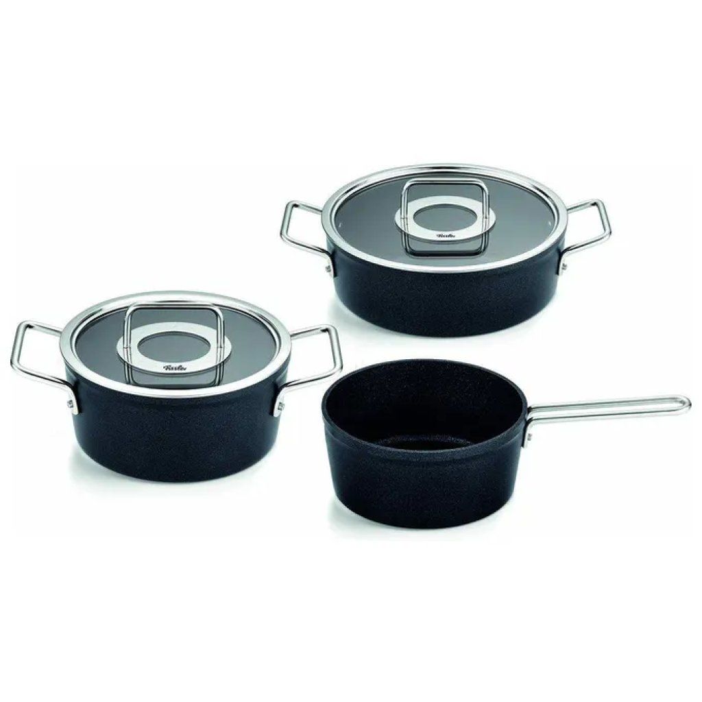 Fissler Adamant Set di pentole antiaderenti, 3 pezzi, antracite