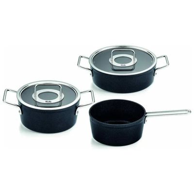 Fissler Adamant Set di pentole antiaderenti, 3 pezzi, antracite