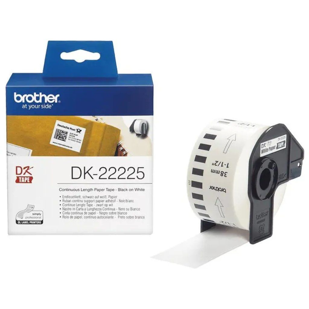 Brother DK-22225 Nastro Continuo Originale per Etichette, 38 mm