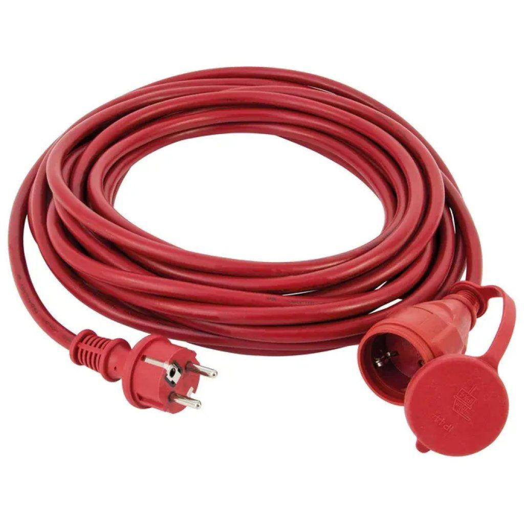 REV 0065269 Prolunga elettrica in gomma IP44, 25 m, 3G1,5 mm², 16 A, 3680 W, rossa
