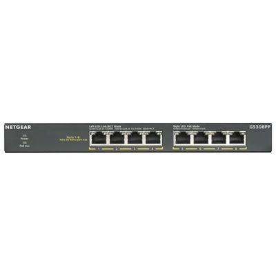 NETGEAR GS308PP Switch Gigabit a 8 porte PoE+ 130 W NETGEAR GS308PP Switch Gigabit a 8 porte PoE+ 130 W
