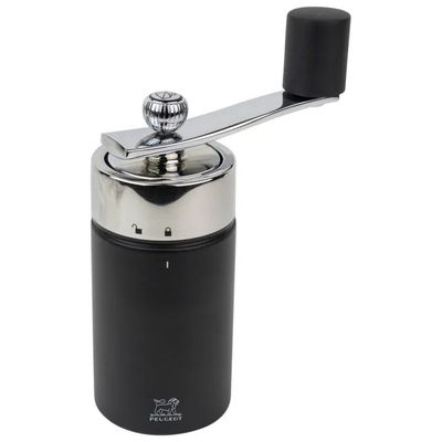 Peugeot Isen Macina Noce Moscata Nero, Doppia Lama in Acciaio Inox, 15 cm