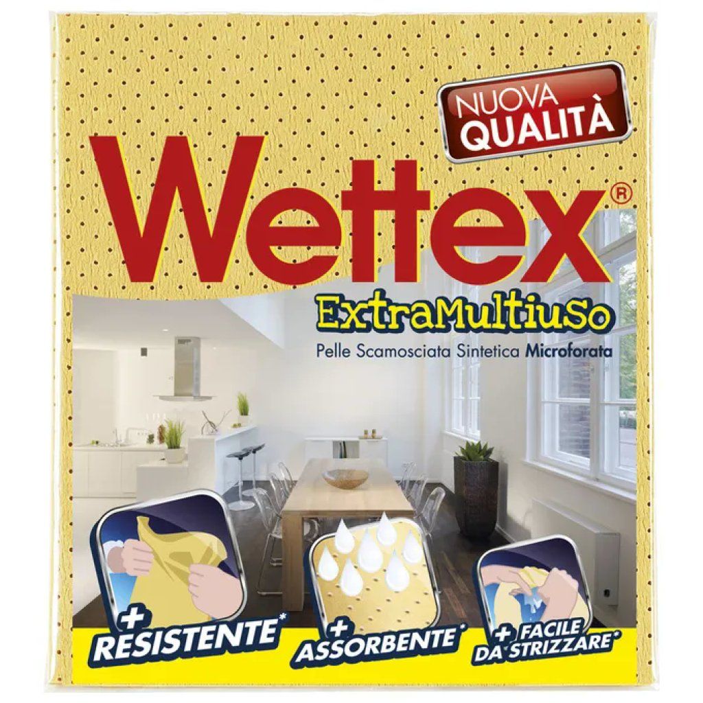 Vileda Wettex 102157 – Panno multiuso PVA microforato 40 × 35 cm, giallo