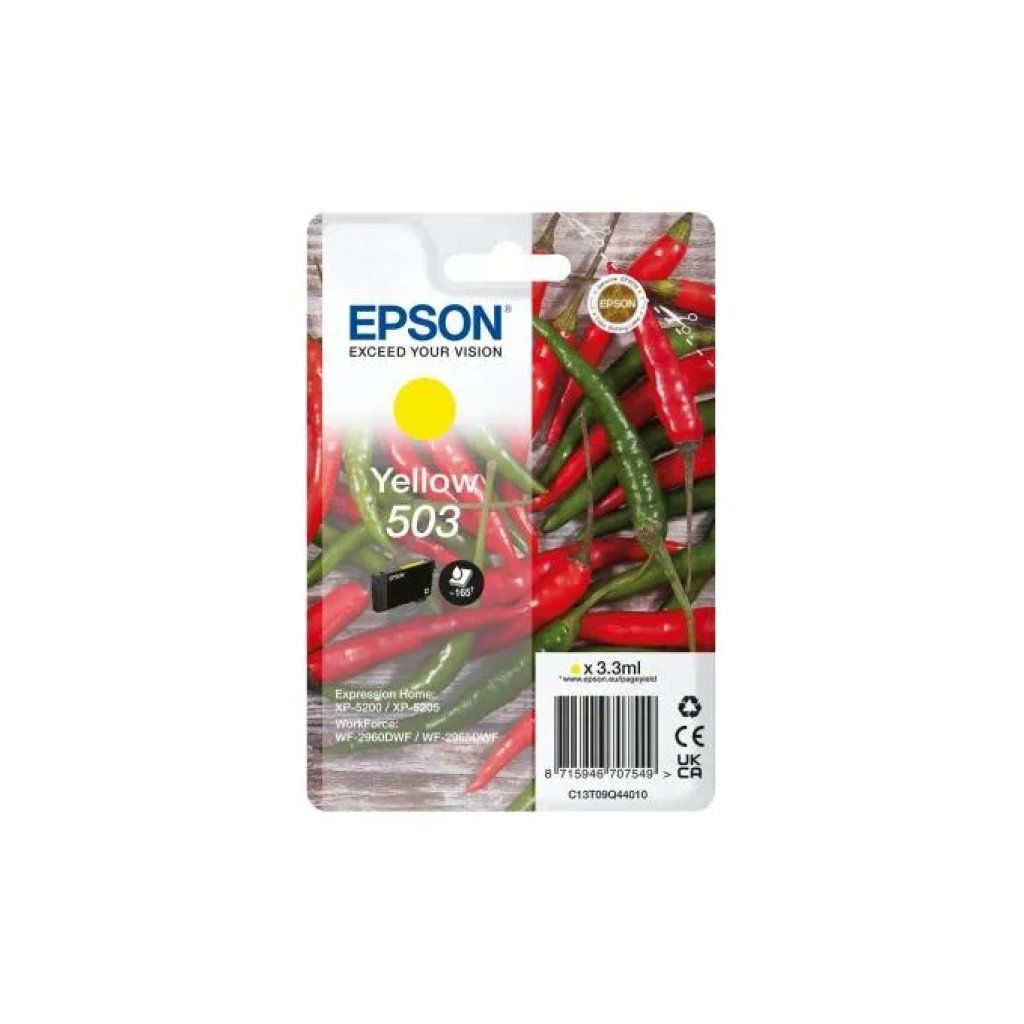 Epson 503 Cartuccia d’Inchiostro Gialla Originale, Resa Standard Epson 503 Cartuccia d’Inchiostro Gialla Originale, Resa Standard