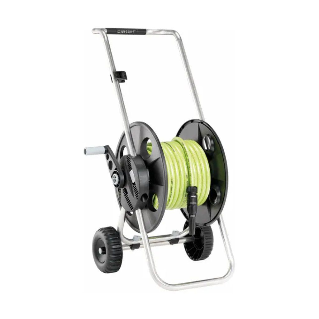 Claber Metal Junior – Carrello Avvolgitubo con Tubo da 25 m