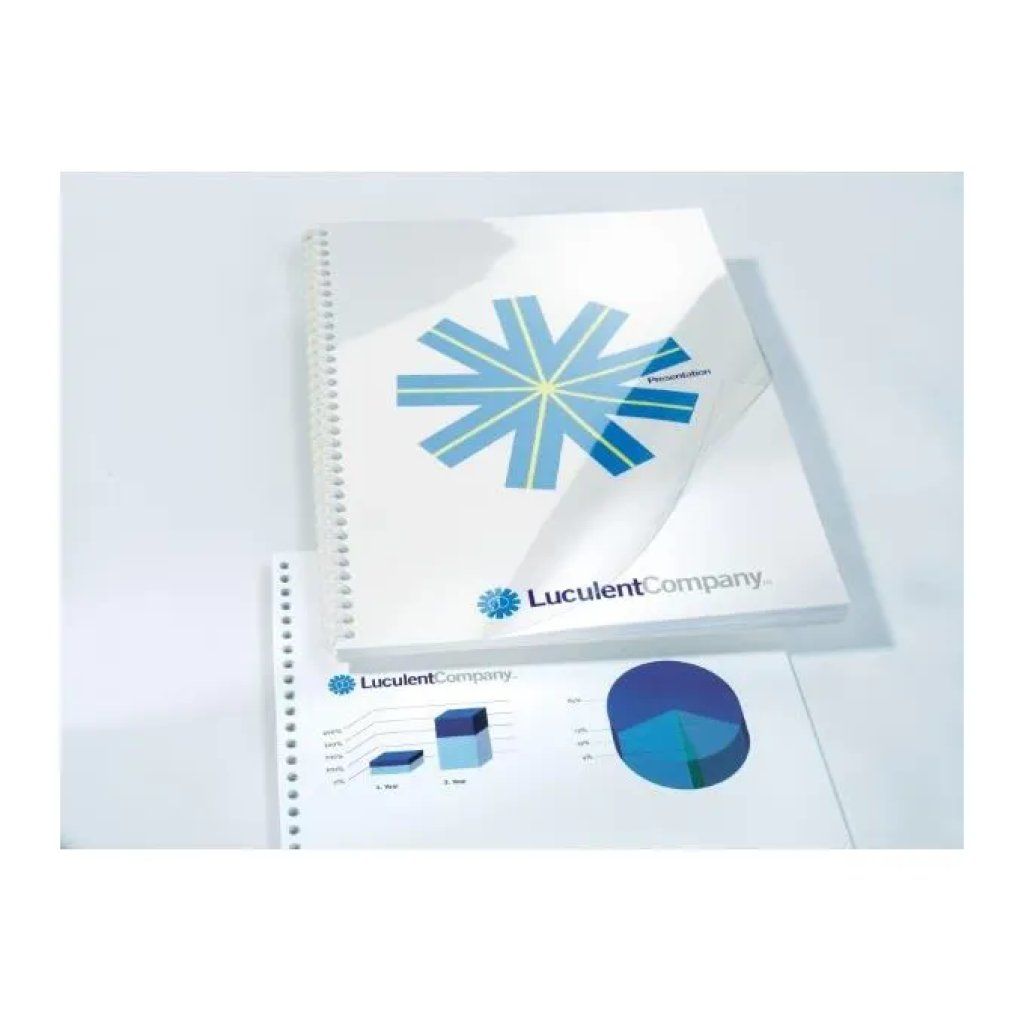 GBC Copertine per Rilegatura A4 in PVC Trasparente, 150 Micron, 100 Pezzi GBC Copertine per Rilegatura A4 in PVC Trasparente, 150 Micron, 100 Pezzi