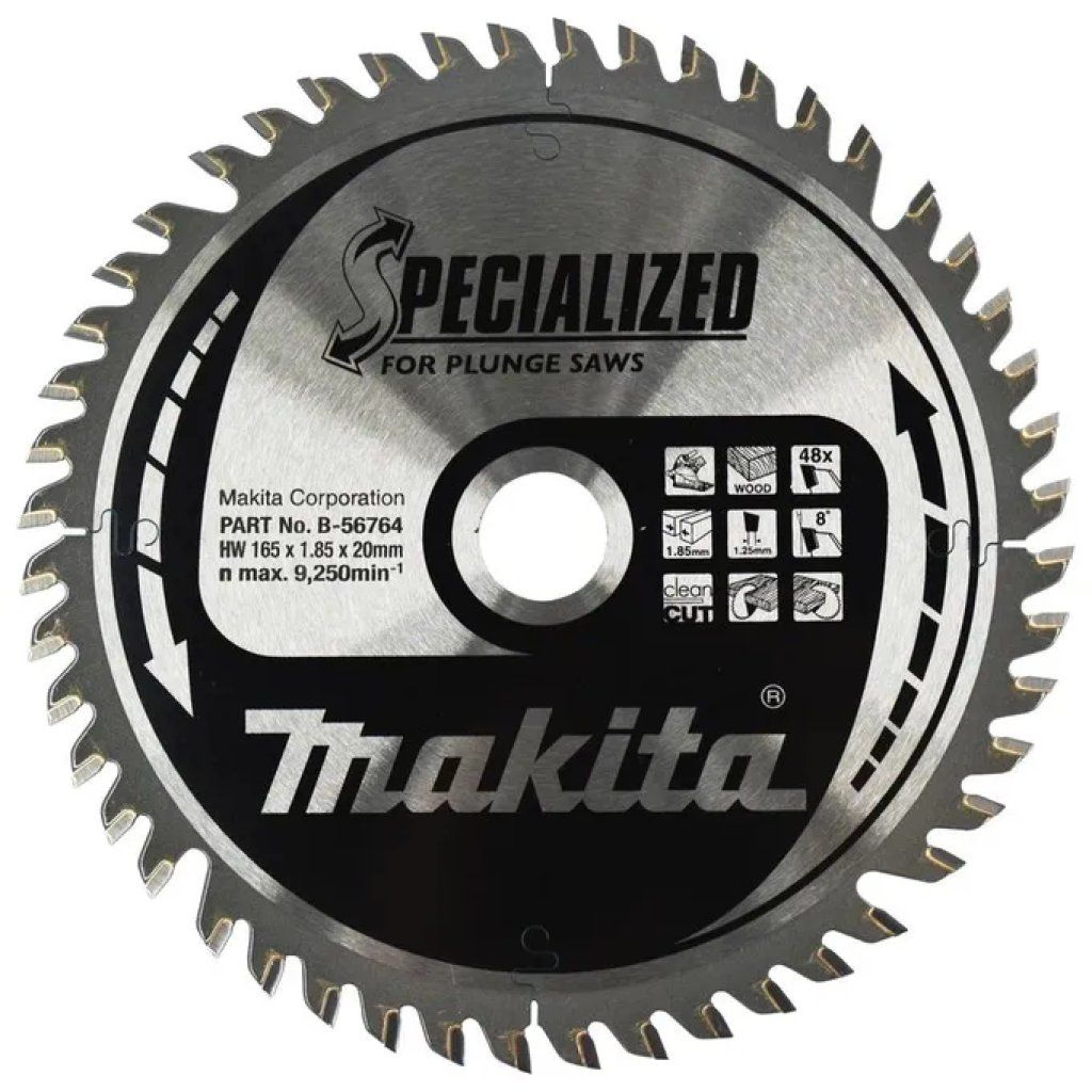 Makita B-56764 Lama Circolare Specialized 165 mm, 48 Denti
