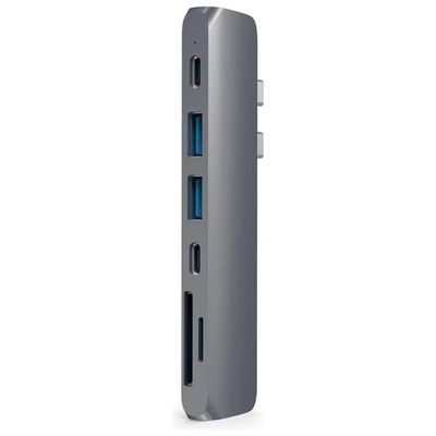 Satechi Hub Multiporta USB-C Pro con HDMI 4K, USB-A, USB-C e Lettori SD