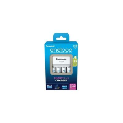 Panasonic Eneloop SmartPlus BQ-CC55 Caricabatterie AA/AAA con 4 Batterie AA da 2000 mAh