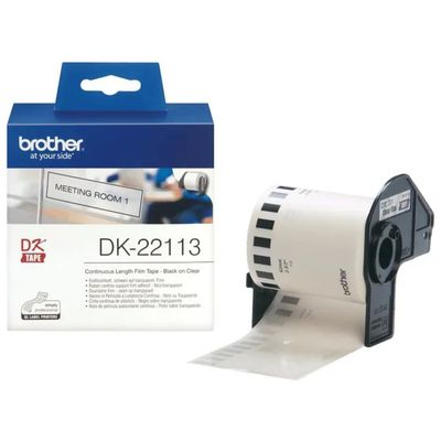 Brother DK-22113 Rotolo Etichette Continue Trasparenti 62 mm x 15,24 m