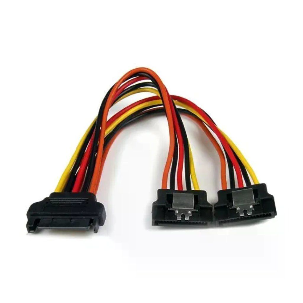 StarTech.com Cavo splitter di alimentazione SATA a Y, 15 cm, con connettori latch