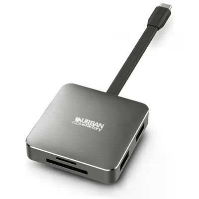 Urban Factory HUBEE LIGHT Hub USB-C Multiporta Grigio