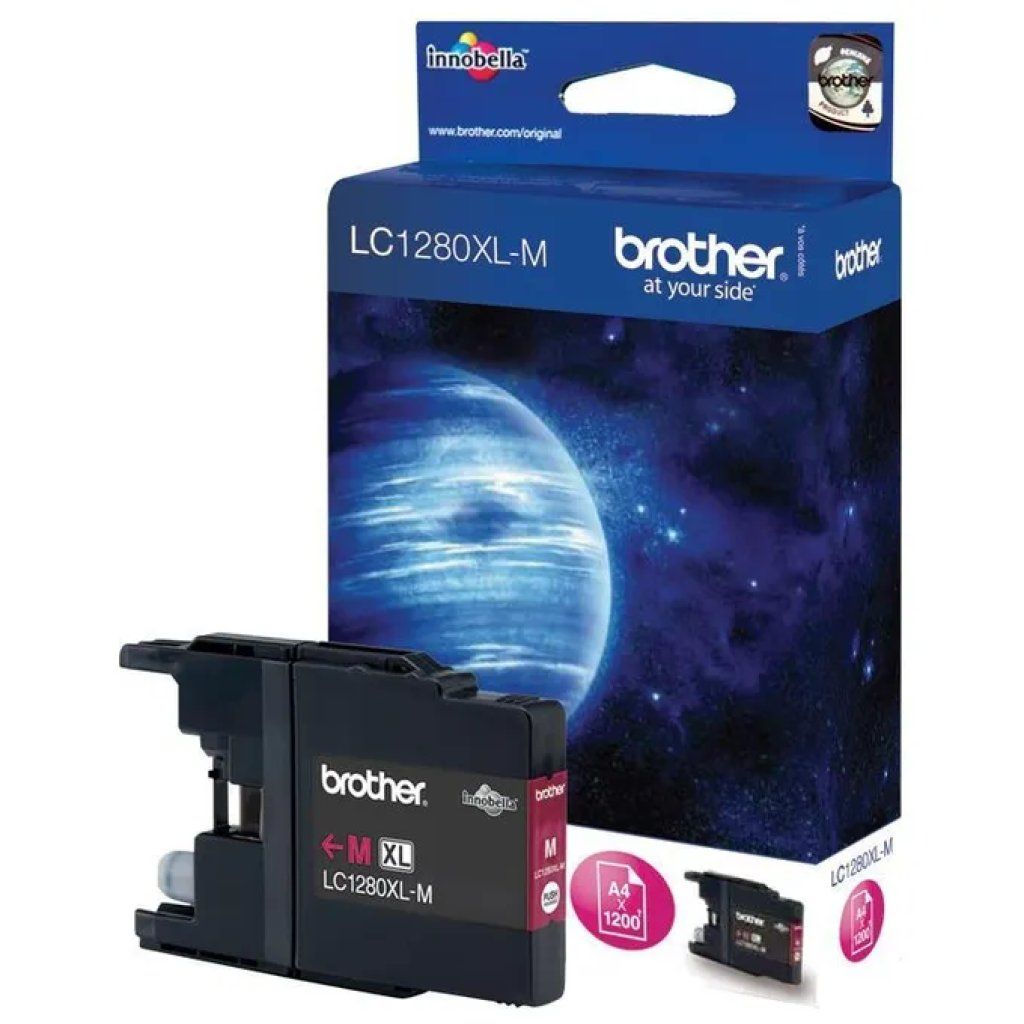 Brother LC-1280XLM Cartuccia Inkjet Magenta XL, 2.400 pagine Brother LC-1280XLM Cartuccia Inkjet Magenta XL, 2.400 pagine
