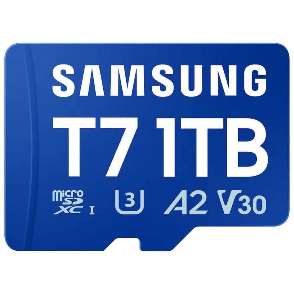 Samsung T7 Scheda microSDXC 1 TB UHS-I U3 V30 A2, Blu