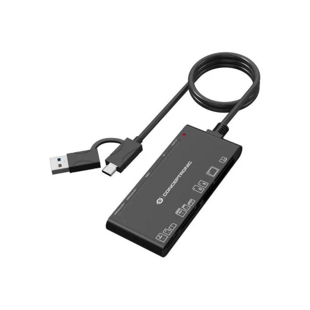 Conceptronic BIAN10B Lettore di schede 7 in 1 USB 3.2 Gen 1, nero