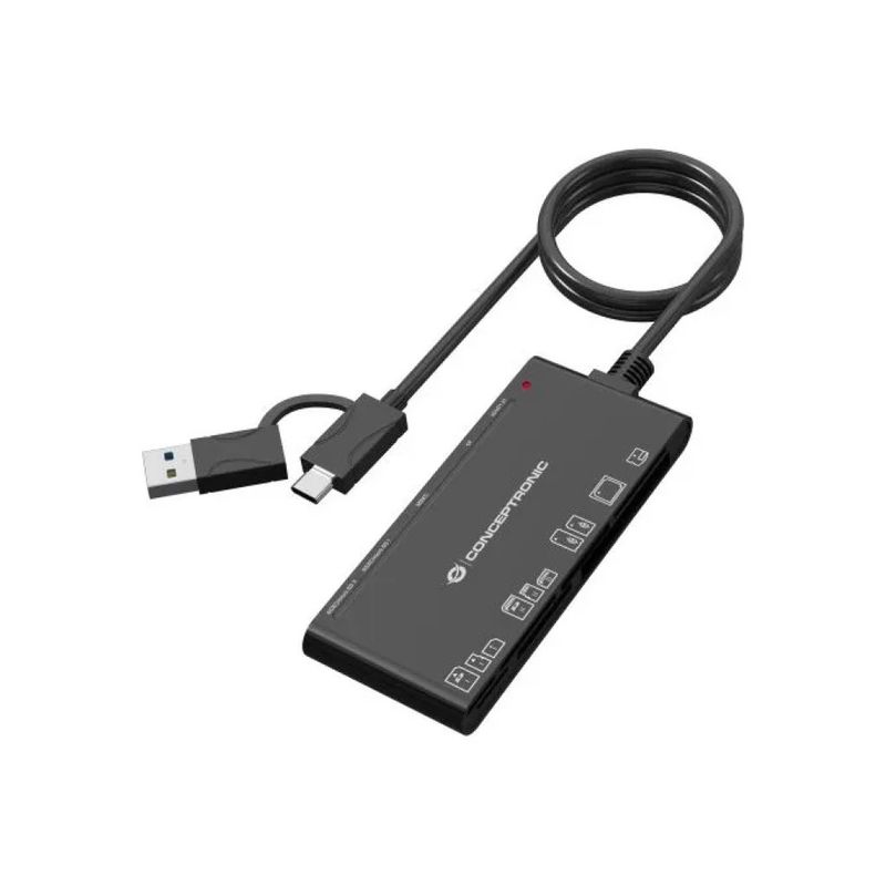 Conceptronic BIAN10B Lettore di schede 7 in 1 USB 3.2 Gen 1, nero