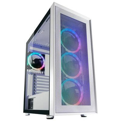 LC-Power 802W White Gaming Midi Tower con Vetro Temperato e Ventole RGB