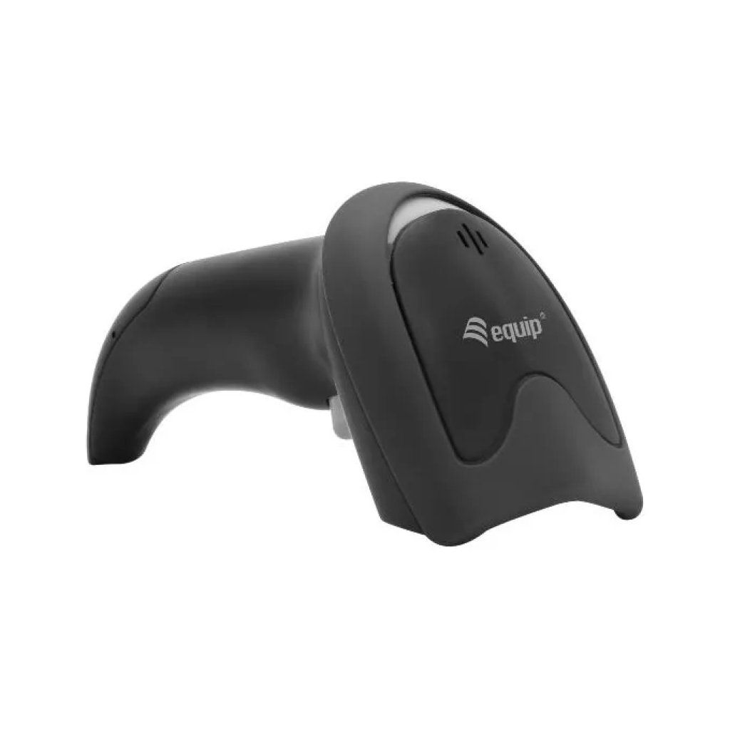 Conceptronic EQUIP 351022 Lettore Barcode Laser 1D USB con Supporto, Nero