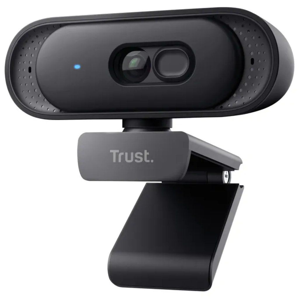 Trust Tomar 26180 Webcam 2K QHD con Microfono e Copriobiettivo Privacy, Bianca