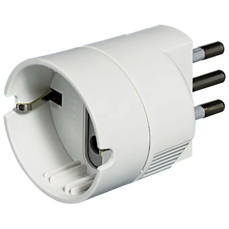 BTicino S3623DE Adattatore 10A con presa P30, Bianco