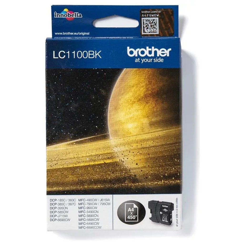 BROTHER Cartuccia originale Brother LC-1100BK nera, fino a 450 pagine