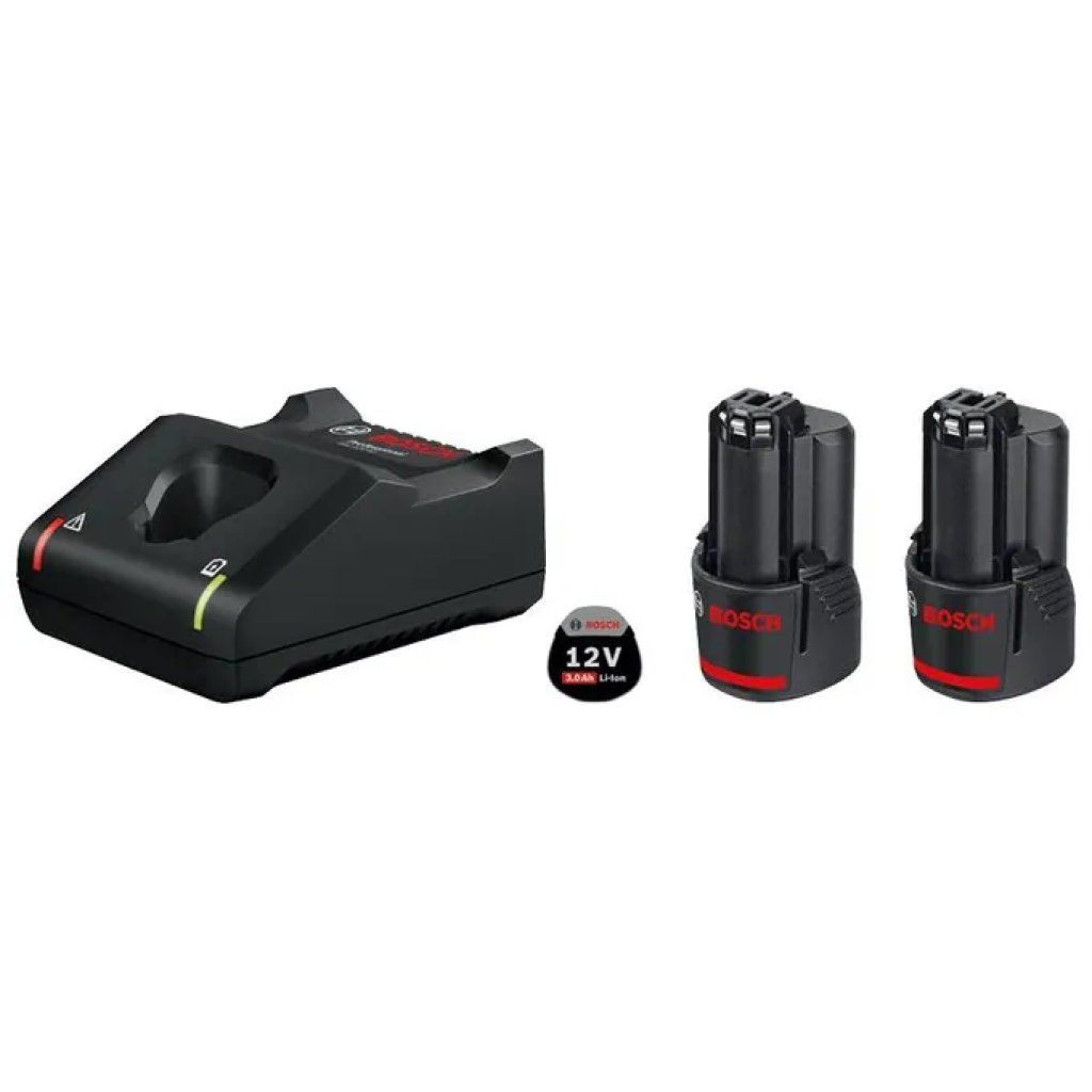 Bosch 1 600 A01 9RD Kit 2 Batterie 12 V 3,0 Ah e Caricabatterie GAL12V-40