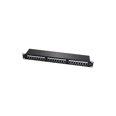 WP Europe Pannello Patch 19 WP Europe Pannello Patch 19" 1U, 24 Porte RJ45 Cat.5e STP, Nero