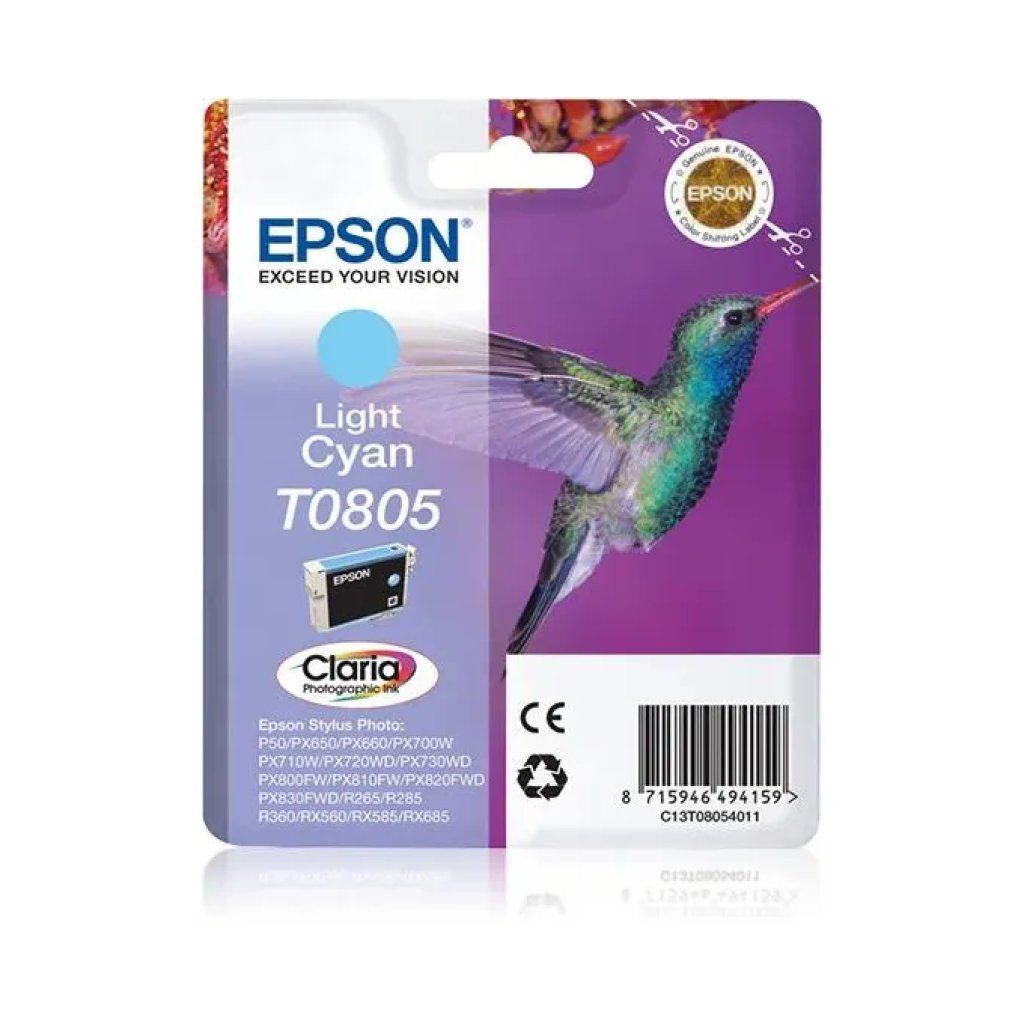 Epson Cartuccia Originale Epson T0805 Ciano Chiaro