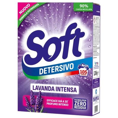 SOFT Detersivo in Polvere per Lavatrice alla Lavanda, 5,52 kg SOFT Detersivo in Polvere per Lavatrice alla Lavanda, 5,52 kg
