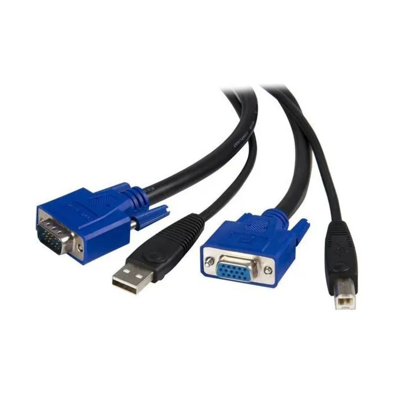 StarTech.com cavo USB KVM 2-in-1 con video HD-15, 3 m