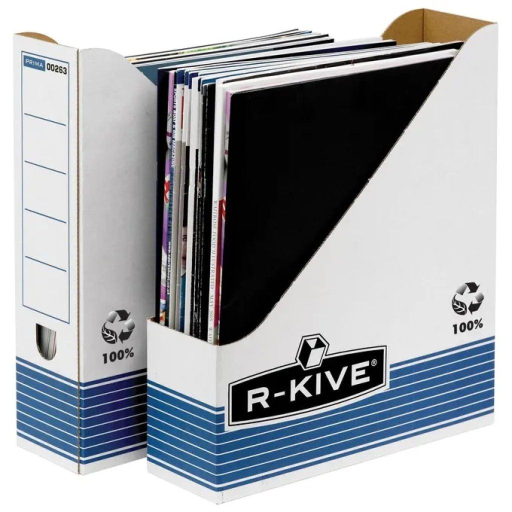 Fellowes Bankers Box R-Kive Portariviste A4, 10 pezzi, Bianco e Blu